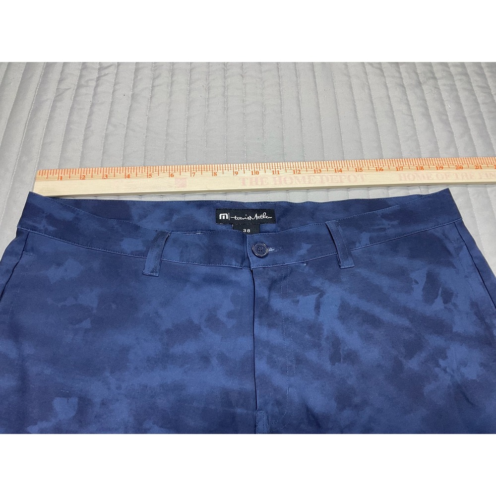 TravisMathew Performance Stretch Golf Shorts Mens Size 38 Blue Tonal Cloud Print - Picture 4 of 8